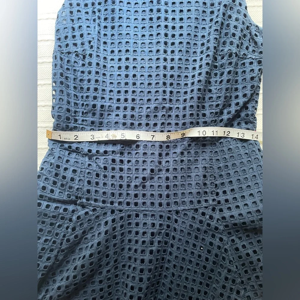 Preppy blue Madewell summer mini dress - Picture 4 of 7